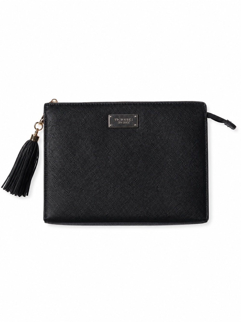 Victoria's Secret Black Zip Tassel Pouch